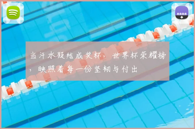 当汗水凝结成奖杯，世界杯荣耀榜，映照着每一份坚韧与付出